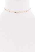 Metal Chain Link Choker Necklace