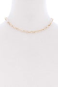 Metal Single Chain Short Necklace