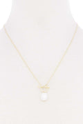 Pearl Toggle Clasp Necklace