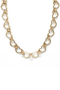 Metal Heart Link Chain Necklace