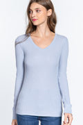 Long Slv V-neck Thermal Top