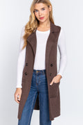 Sleeveless Long Sweater Vest