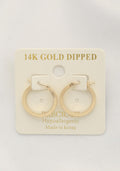 Square Edge 14k Gold Dipped Hoop Earring