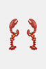Lobster Shape Glass Stone Dangle Earrings