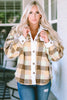 Plaid Collared Neck Button Down Jacket