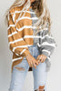 Striped Dropped Shoulder Round Neck Blouse