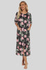Printed Slit Night Dress with Pockets