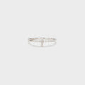 Cross Inlaid Zircon 925 Sterling Silver Ring