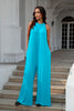 Double Take Full Size Tie Back Cutout Sleeveless Jumpsuit